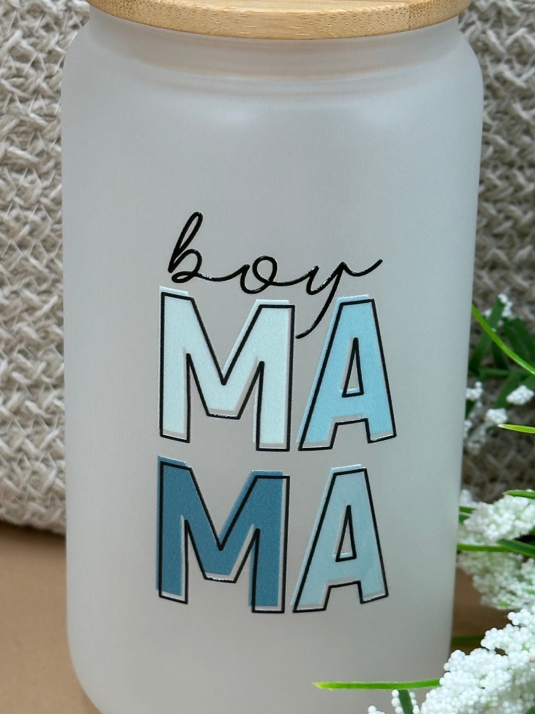Boy MAMA - Frosted Glass Tumbler
