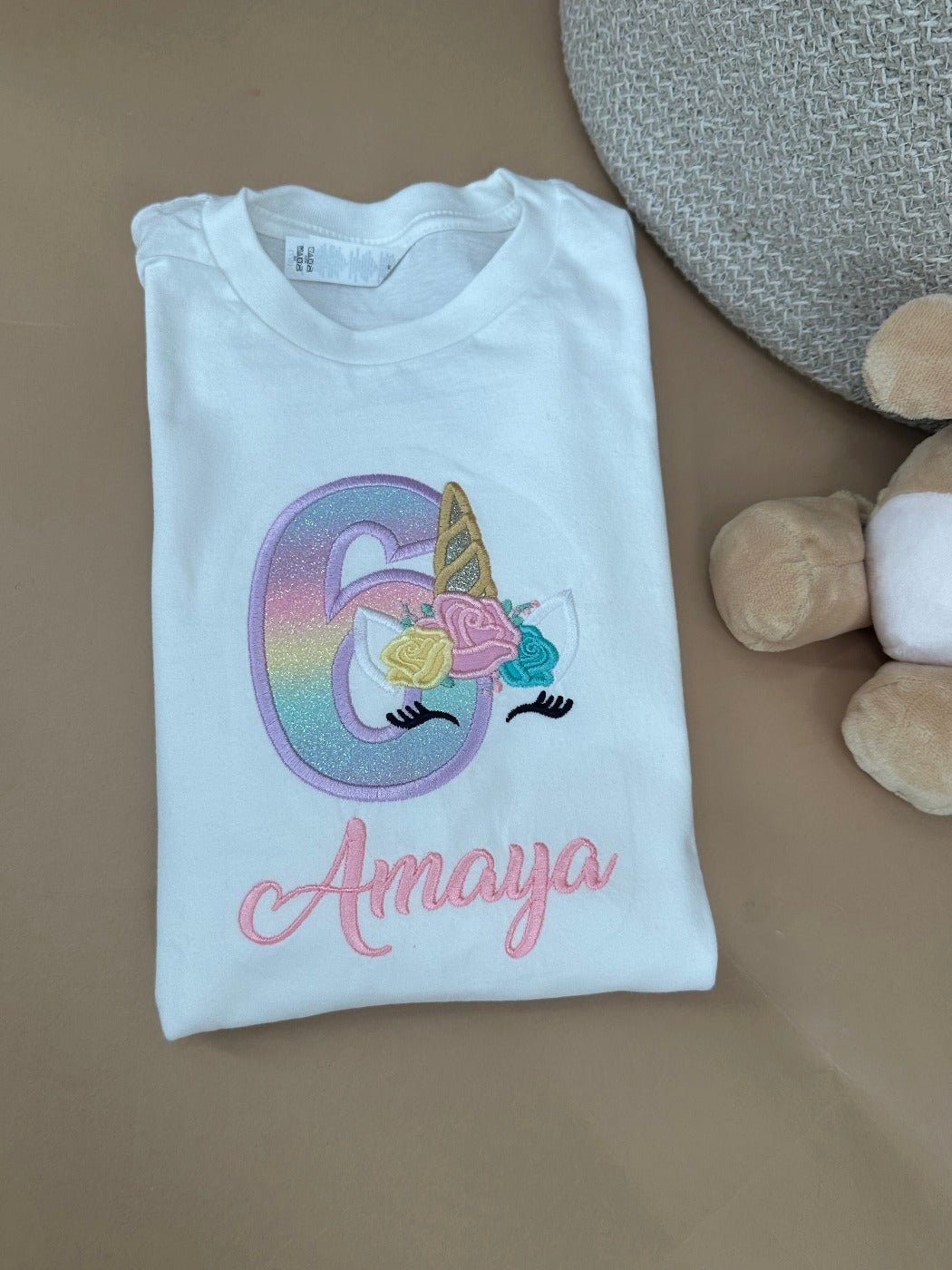 Glitter Unicorn Girls Birthday Onesie/T-shirts