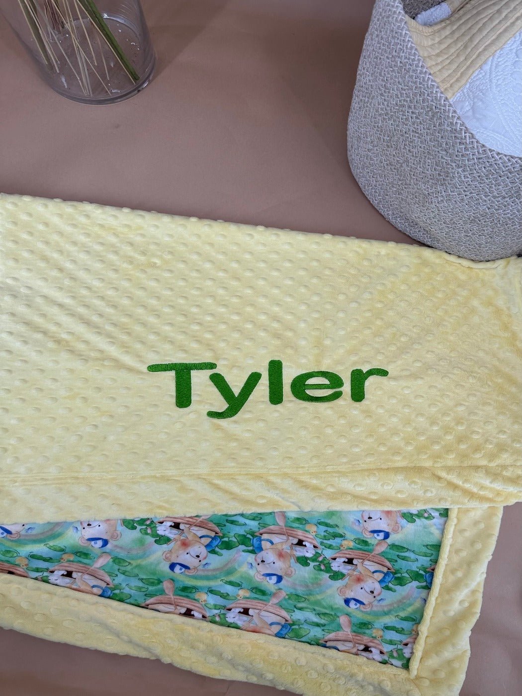 Bear - Minky Blanket with Name