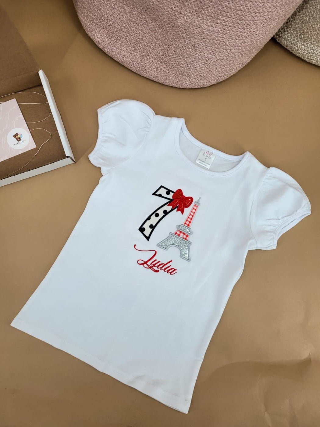 Eiffel Tower Girls Birthday Onesie/T-shirts
