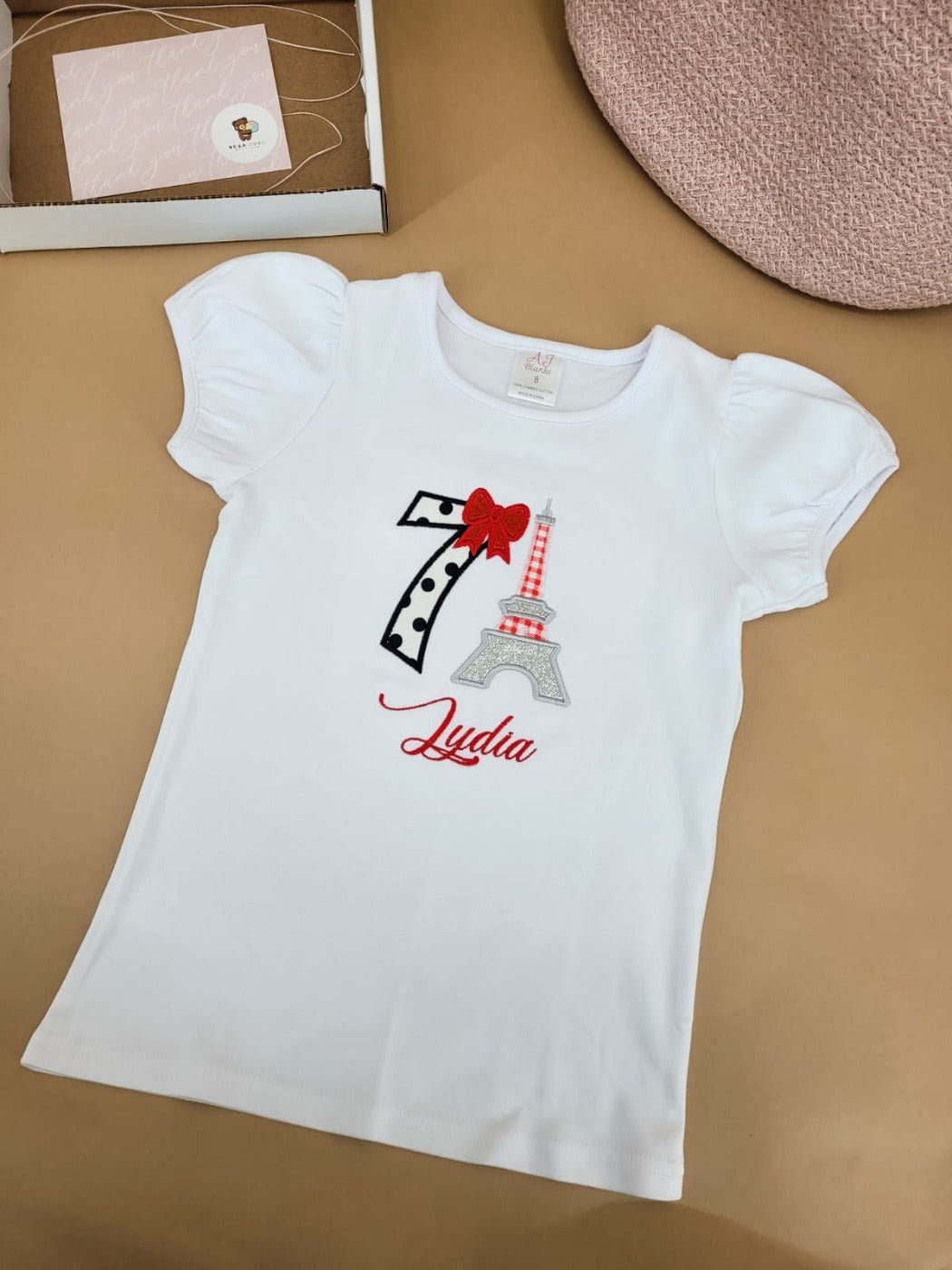 Eiffel Tower Girls Birthday Onesie/T-shirts
