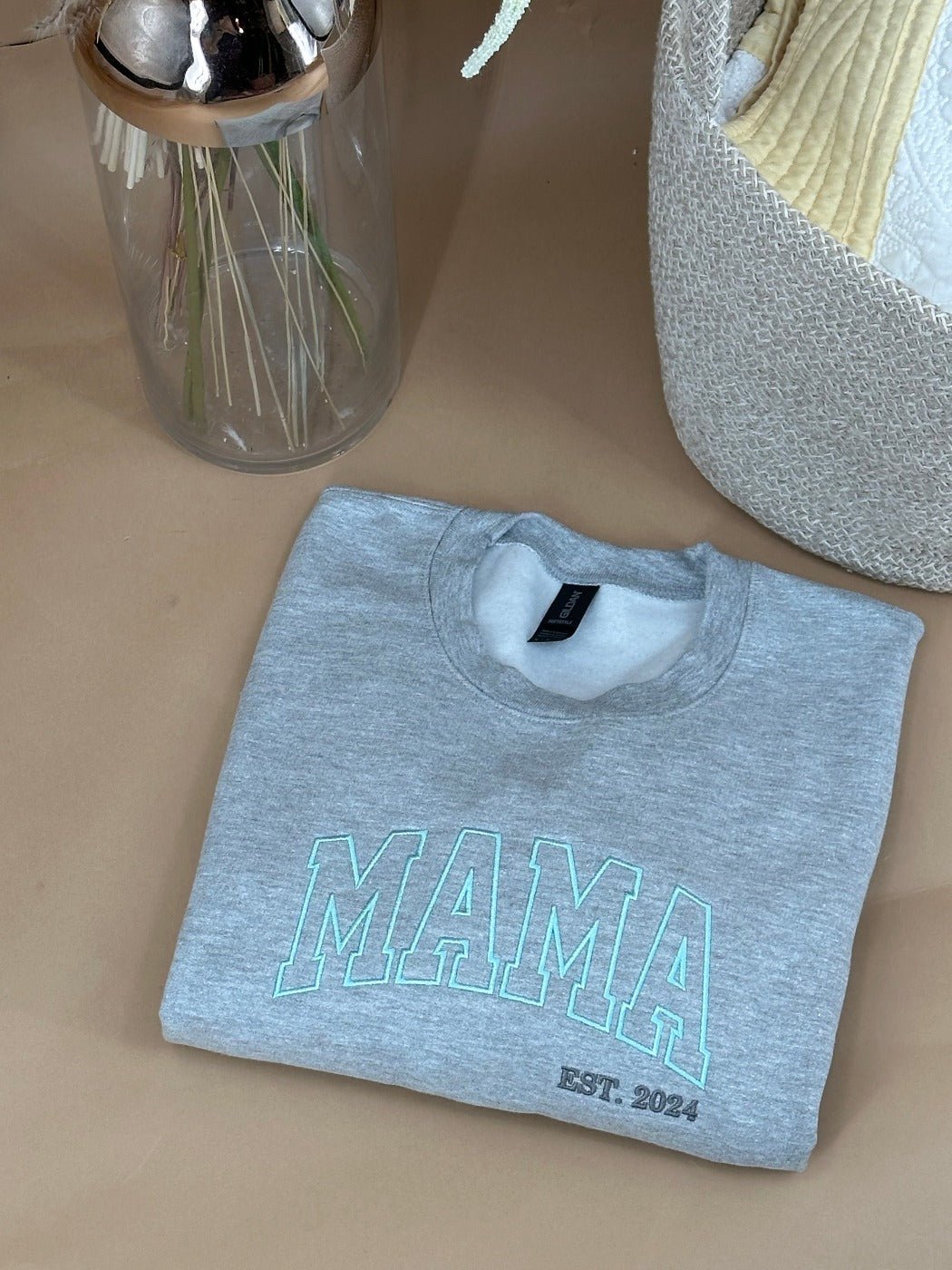 MAMA Block Crewneck Sweater