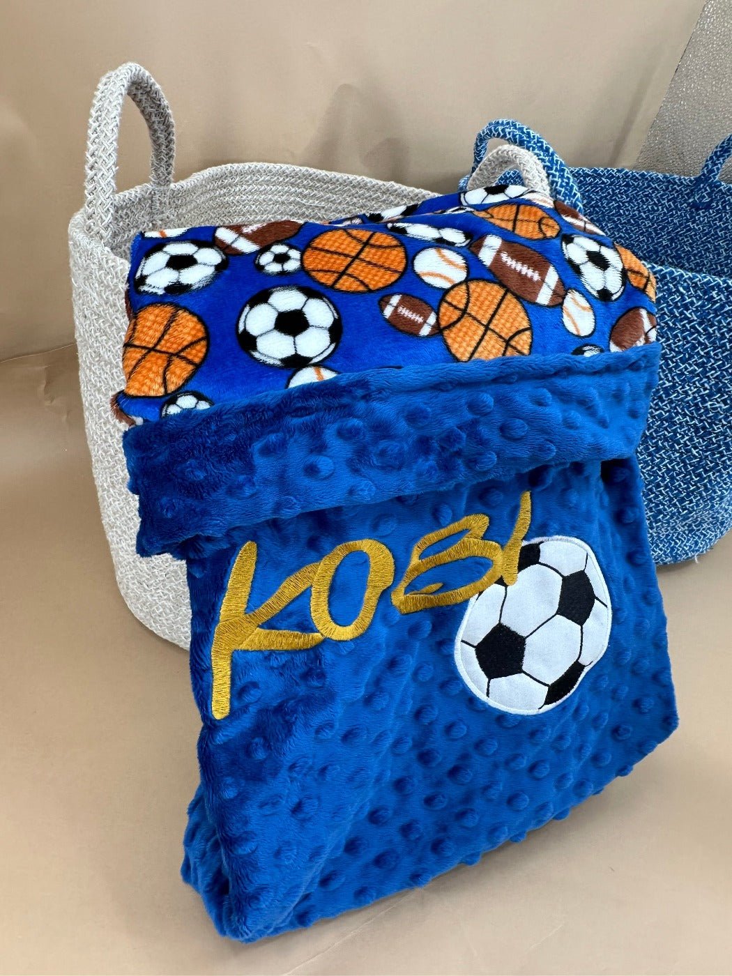 Sports - Minky Blanket with Name