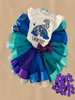 Teal Mermaid Unicorn Rainbown Tutu Set