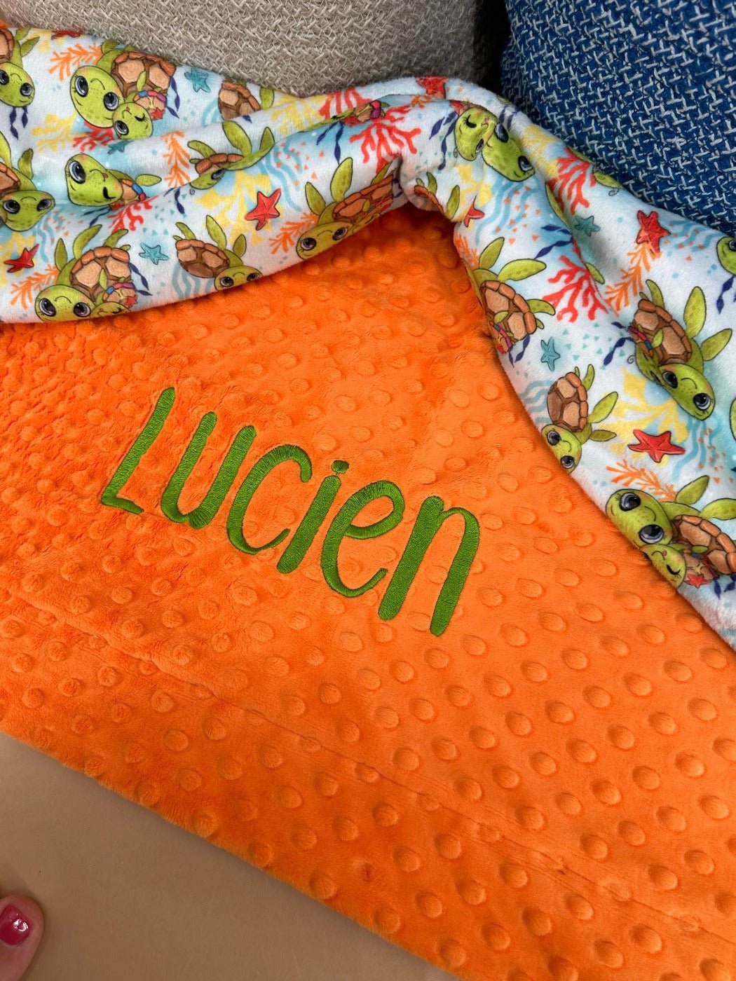 Turtle Minky Blanket Set