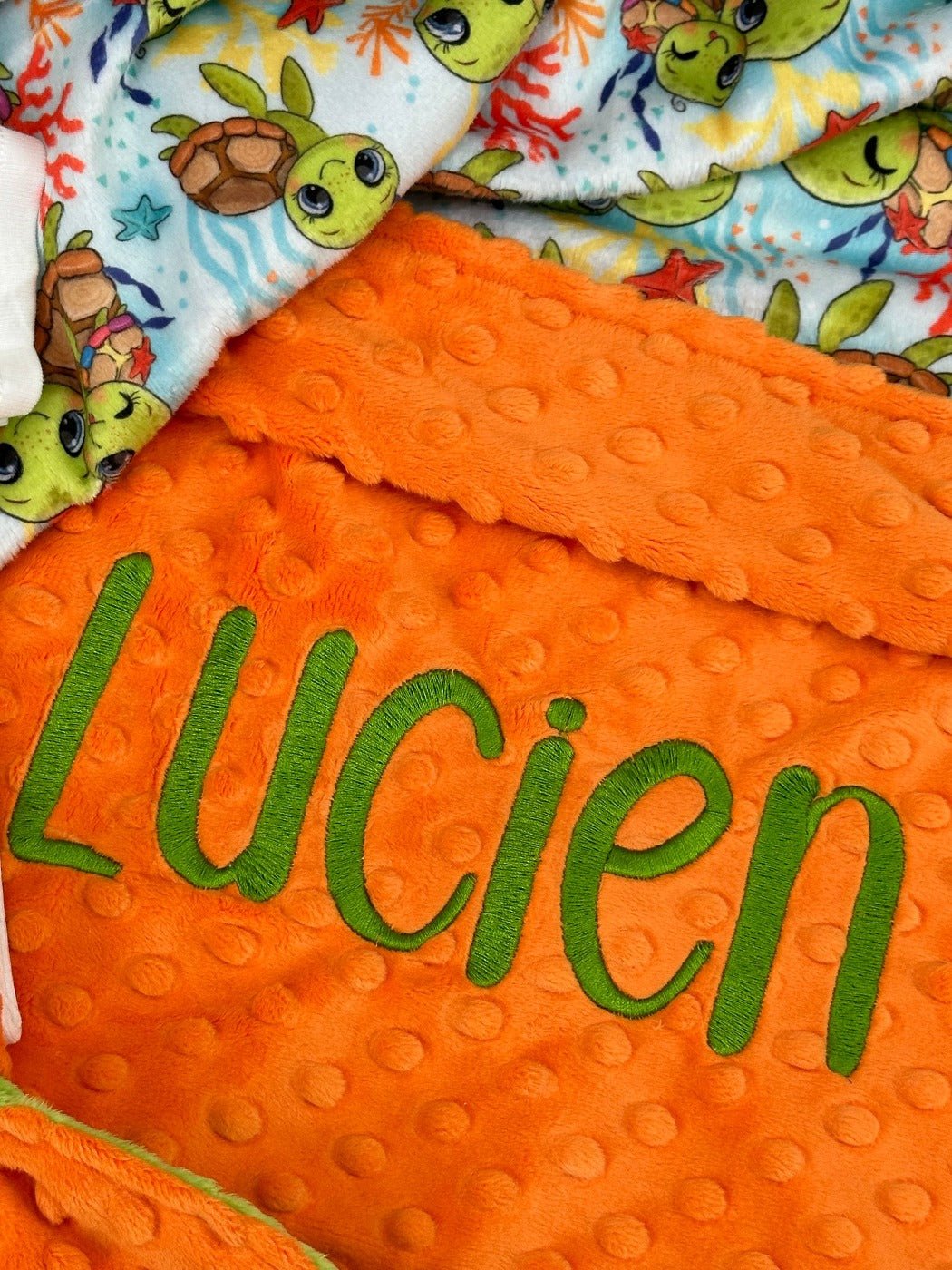 Turtle Minky Blanket Set