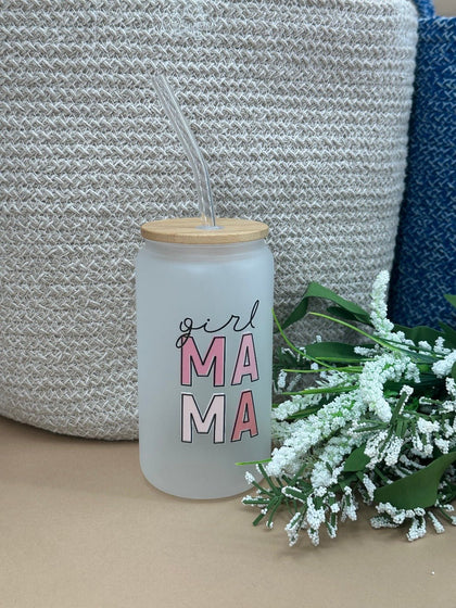 Girl MAMA - Frosted Glass Tumbler - Bear Cube Boutique - Main