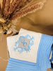 Baroque Monogram - Custom Embroidered Heirloom Baby Blanket