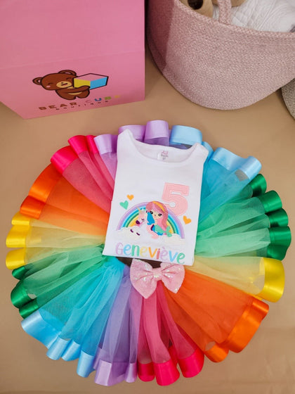 Bright Rainbow Tutu Set - Bear Cube Boutique - Main