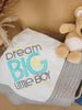Dream Big Little Boy - Custom Embroidered Heirloom Baby Blanket