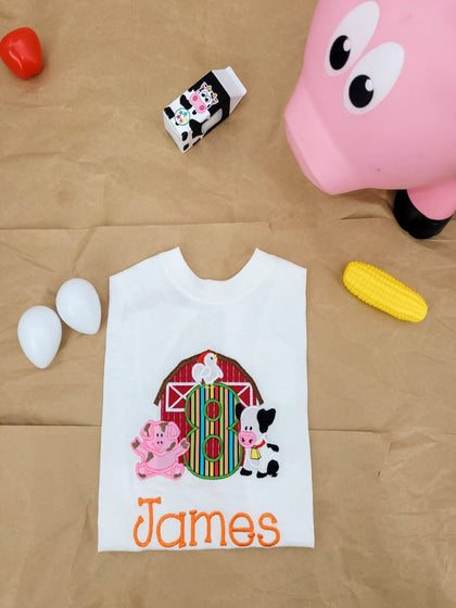 Farm Animals Birthday Onesie/T-shirts - Bear Cube Boutique - Main