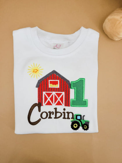 Farmhouse Birthday Onesie/T-shirts - Bear Cube Boutique - Main