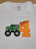 Green Monster Truck Birthday Onesie/T-shirts