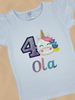 Ombre Unicorn Girls Birthday Onesie/T-shirts