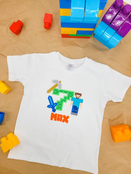 Pixel Birthday Onesie/T-shirts - Bear Cube Boutique