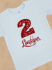 Red/Silver Sequin Number Birthday Onesie/T-shirts