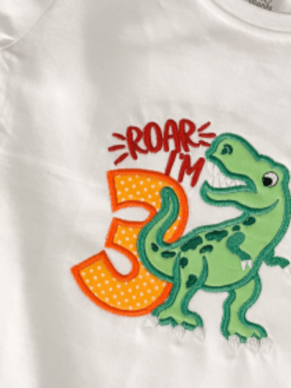 Roar T-Rex Birthday Onesie/T-shirts - Bear Cube Boutique