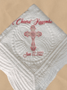 Rose Cross - Baptism Baby Heirloom Blanket