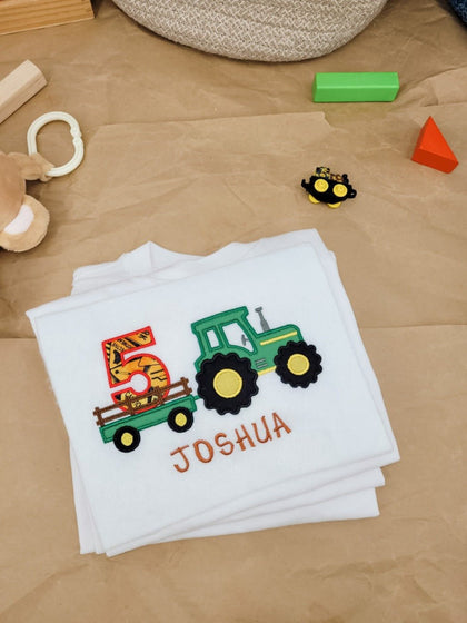 Tractor Birthday Onesie/T-shirts - Bear Cube Boutique