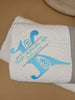 Tribal Split Initial Monogram - Custom Embroidered Heirloom Baby Blanket